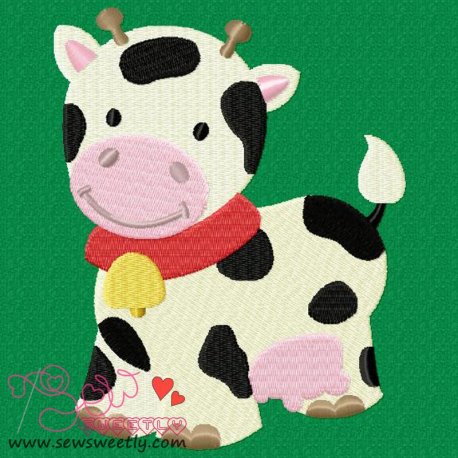 Farm Friend-Cow Embroidery Design- 1