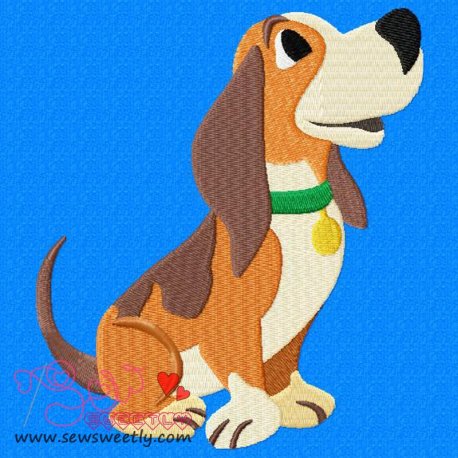 Happy Dog Embroidery Design-1