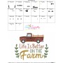 Embroidery Design Pattern - Life Is Better On The Farm Truck-3