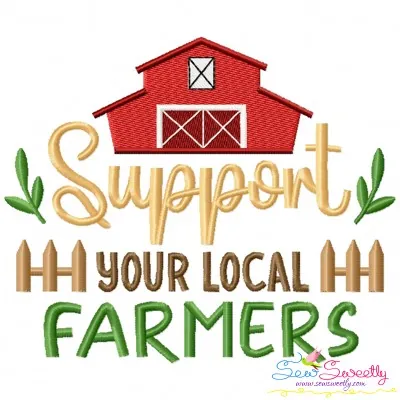 Embroidery Design Pattern - Support Your Local Farmers-1