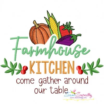 Farm Embroidery Design Pattern - Farmhouse Kitchen-1