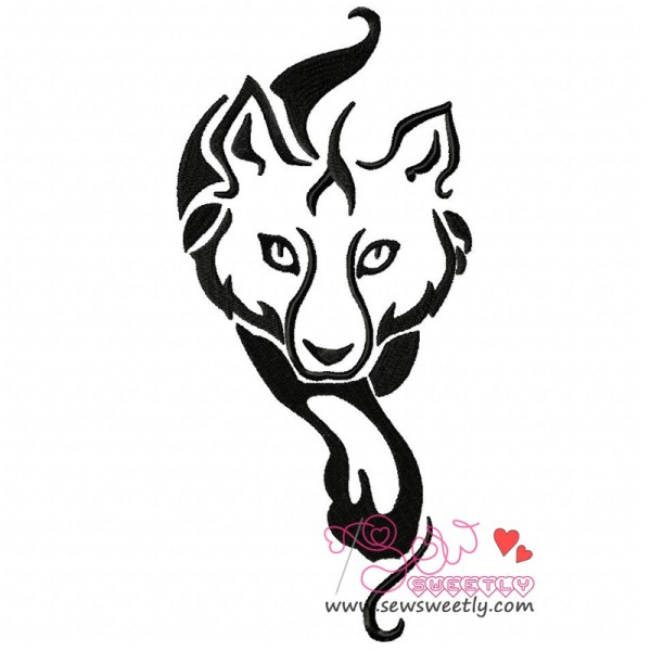 Wild Wolf-3 Embroidery  Design-1