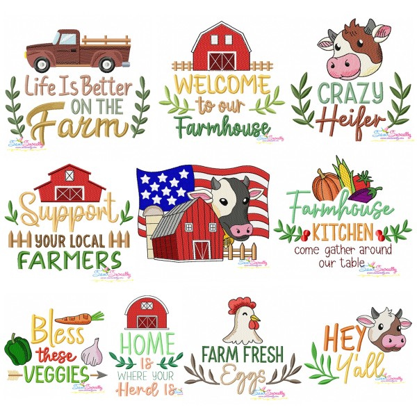 Embroidery Design Bundle - Farmhouse Designs-1