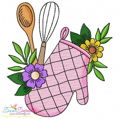 Embroidery Design Pattern- Floral Kitchen-9