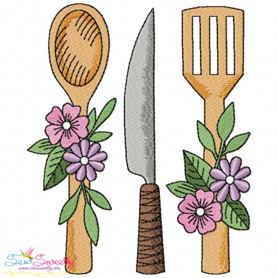 Embroidery Design Pattern- Floral Kitchen-10-1