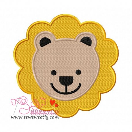 Lion Face Embroidery Design-1