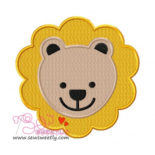 Lion Face Embroidery  Design-1