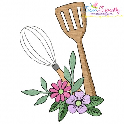 Embroidery Design Pattern- Floral Kitchen-6-1