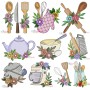Embroidery Design Bundle- Floral Kitchen Patterns-1