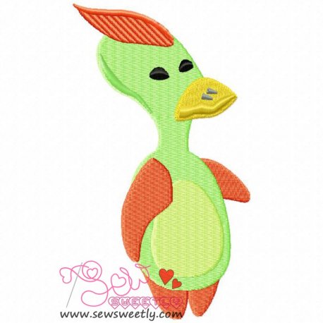 Alien Duck Embroidery Design Pattern-1