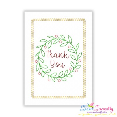 Cardstock Embroidery Design - Thank You Greeting Card-2-1