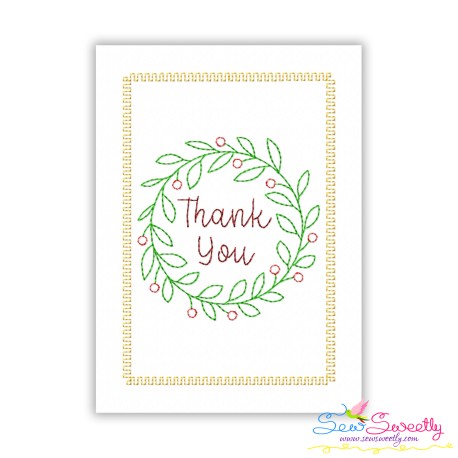 Cardstock Embroidery Design - Thank You Greeting Card-2