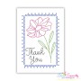 Cardstock Embroidery Design - Thank You Greeting Card-1-1