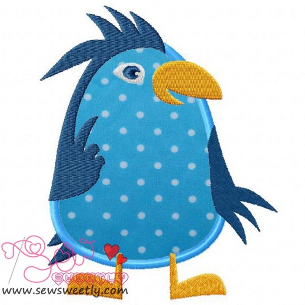 Blue Bird Applique Design Pattern-1