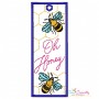 Bookmark Embroidery Design - Bee And Flowers - 5-1