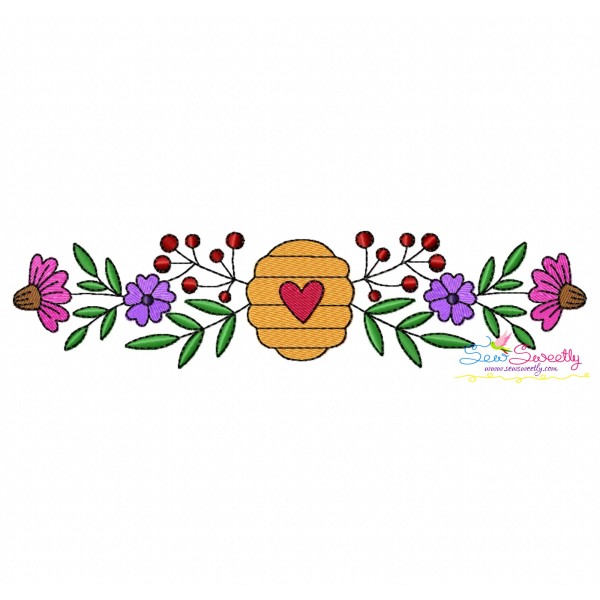 Machine Embroidery Design - Honey Bee Border - 10-1