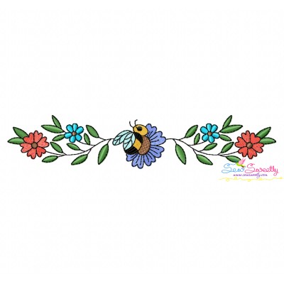 Machine Embroidery Design - Honey Bee Border - 9-1