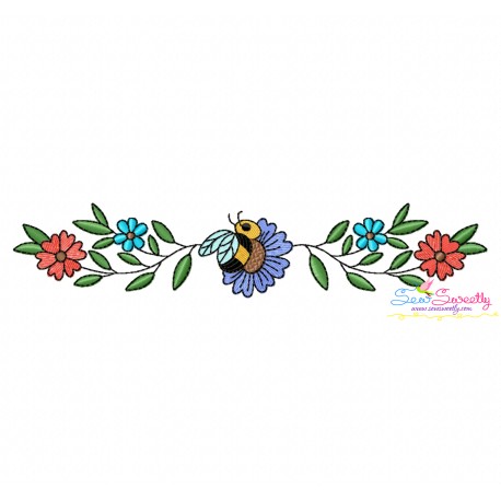 Machine Embroidery Design - Honey Bee Border - 9