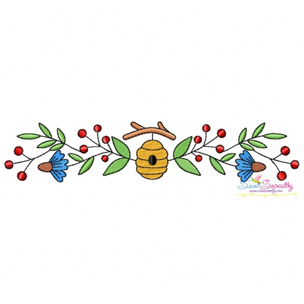 Machine Embroidery Design - Honey Bee Border - 4-1