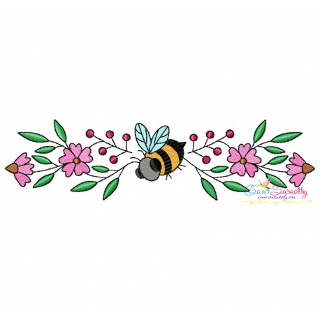Machine Embroidery Design - Honey Bee Border - 3