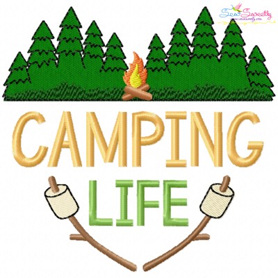 Machine Embroidery Design - Camping Life-1