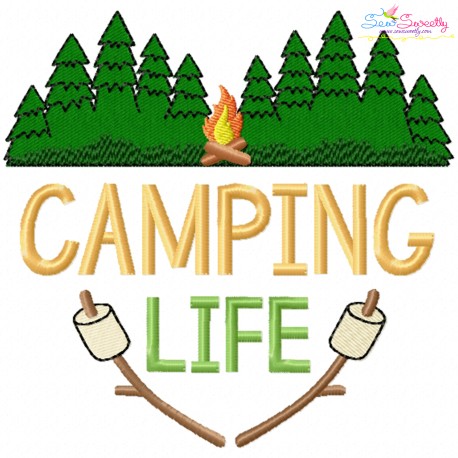 Machine Embroidery Design - Camping Life