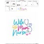 Nursing Embroidery Design - Wife Mom Nurse-3