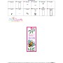 Bookmark Embroidery Design - Bee And Flowers - 3-2