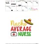 Nursing Embroidery Design - Nacho Average Nurse-2