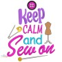 Keep Calm And Sew On Embroidery Design Pattern-1