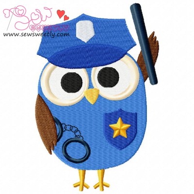 Profession Owl-1 Embroidery Design Pattern-1