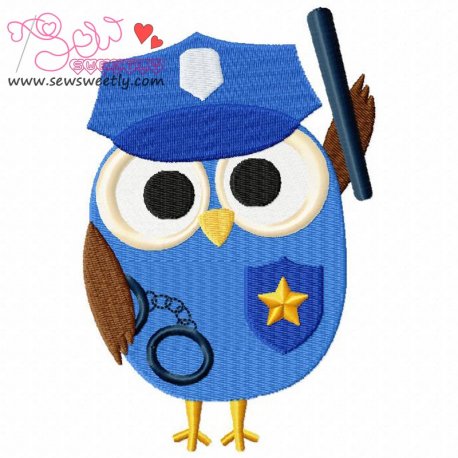 Profession Owl-1 Embroidery Design- 1
