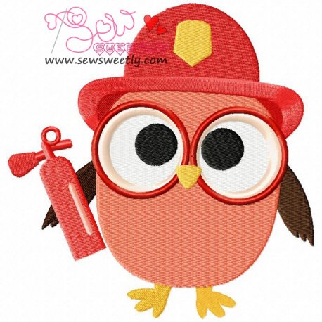Profession Owl-2 Embroidery Design Pattern-1