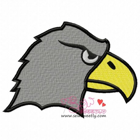 Eagle Face Embroidery Design Pattern-1