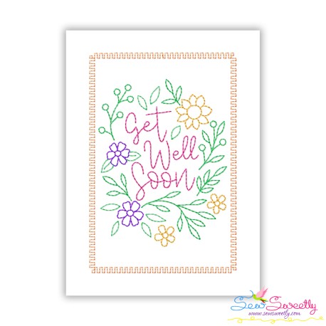 Cardstock Embroidery Design - Get Well Soon Greeting Card-8