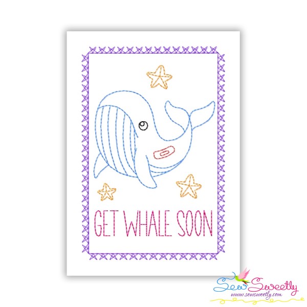 Cardstock Embroidery Design - Get Well Soon Greeting Card-6-1