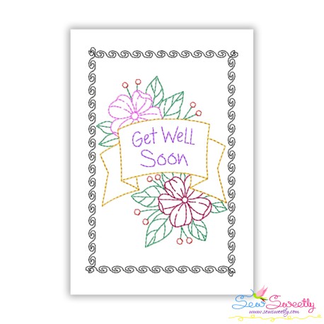 Cardstock Embroidery Design - Get Well Soon Greeting Card-5