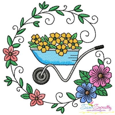 Embroidery Design - Garden Floral Frame-10-1