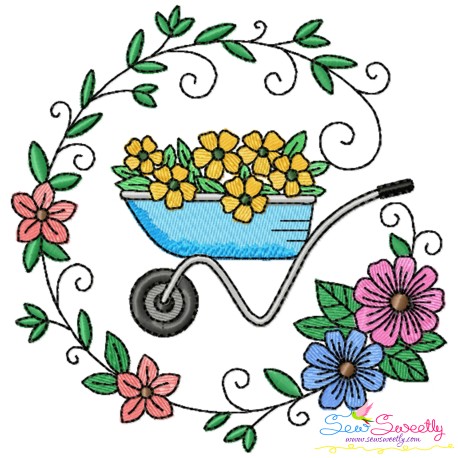 Embroidery Design - Garden Floral Frame-10-1