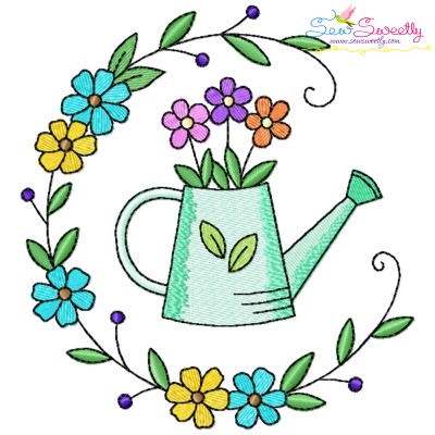 Embroidery Design - Garden Floral Frame-7-1