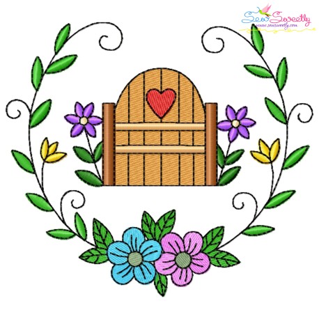 Embroidery Design - Garden Floral Frame-5