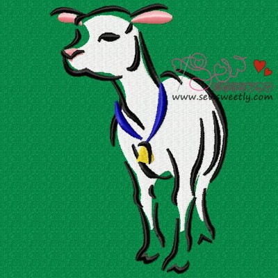 Cute Lamb Embroidery Design-1