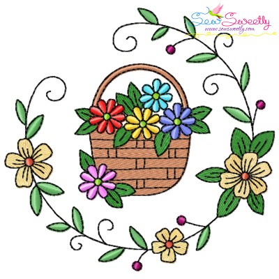 Embroidery Design - Garden Floral Frame-2-1