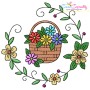 Garden Floral Frames Embroidery Design Bundle-8