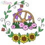 Garden Floral Frames Embroidery Design Bundle-5