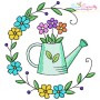 Garden Floral Frames Embroidery Design Bundle-3