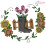 Garden Floral Frames Embroidery Design Bundle-7