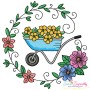 Garden Floral Frames Embroidery Design Bundle-2