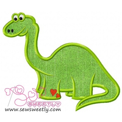 Green Dino Applique Design Pattern-1