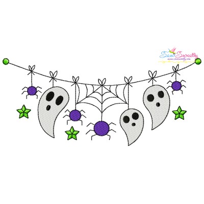 Machine Embroidery Design - Halloween Border-6-1